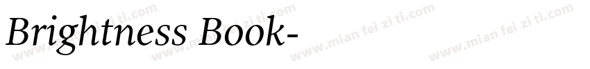 Brightness Book字体转换